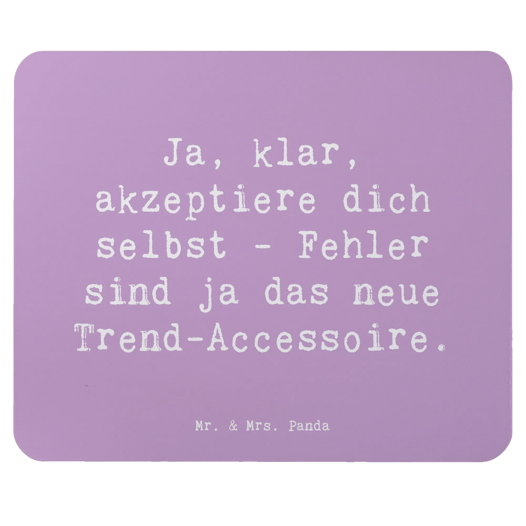 Mouse mat Saying Ja, klar, akzeptiere dich selbst - Fehler sind ja das neue Trend-Accessoire. Büroausstattung, Mauspad Büro, Mousepad, Arbeitszimmer, PC Zubehör, Designer Mauspad, Mausunterlage, Einzigartiges Mauspad, Computer zubehör, Mauspad