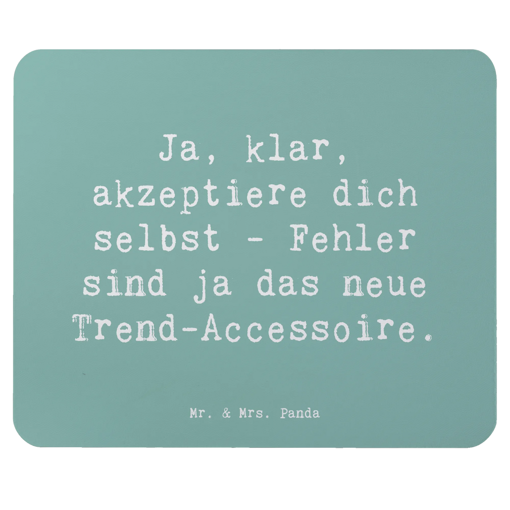 Mouse mat Saying Ja, klar, akzeptiere dich selbst - Fehler sind ja das neue Trend-Accessoire. Büroausstattung, Mauspad Büro, Mousepad, Arbeitszimmer, PC Zubehör, Designer Mauspad, Mausunterlage, Einzigartiges Mauspad, Computer zubehör, Mauspad