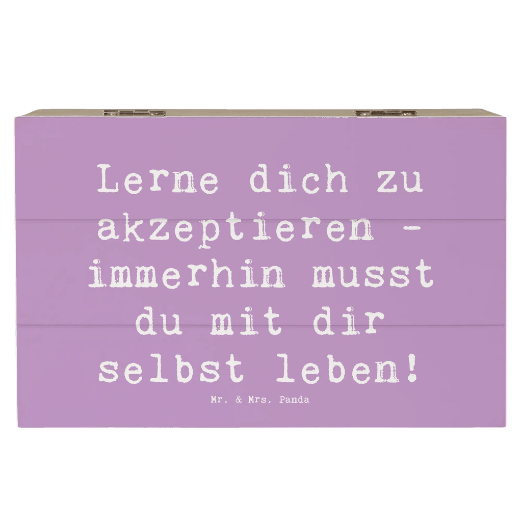 Holzkiste Spruch Selbstakzeptanz Lernen Erinnerungskiste, Erinnerungsbox, Schatzkiste, Kiste, Truhe, Holzkiste, Aufbewahrungsbox, XXL, Geschenkbox, Schatulle, Dekokiste, Geschenkdose