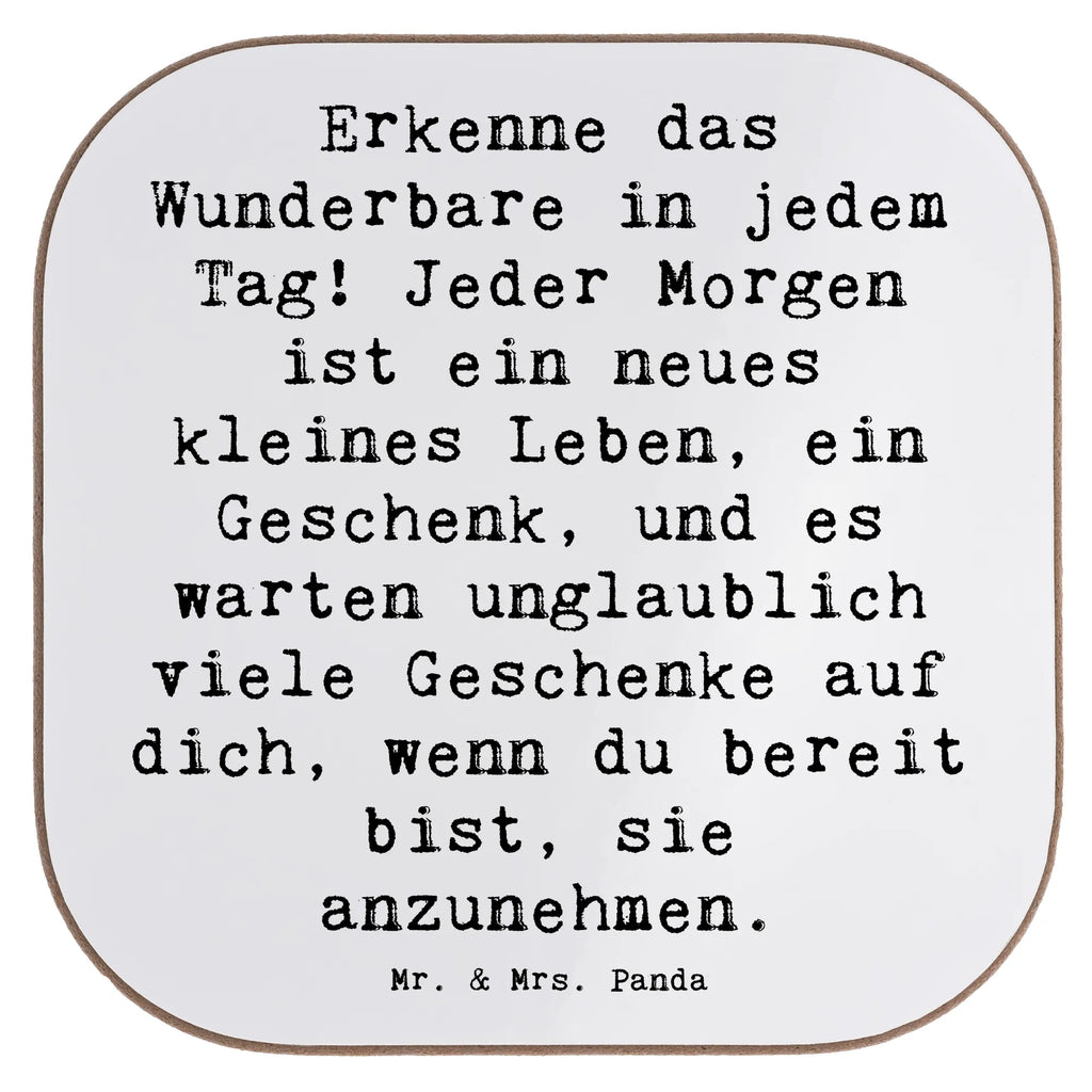 Square coaster Saying Erkenne das Wunderbare in jedem Tag! Jeder Morgen ist ein neues kleines Leben, ein Geschenk, und es warten unglaublich viele Geschenke auf dich, wenn du bereit bist, sie anzunehmen. Untersetzer Holz, Bierdeckel, Untersetzer für Gläser, Holzuntersetzer, Getränkeuntersetzer, Glasuntersetzer, Untersetzer Design, Untersetzer Gläser, Untersetzer, Tassen Untersetzer, Untersetzer aus Holz, Korkuntersetzer