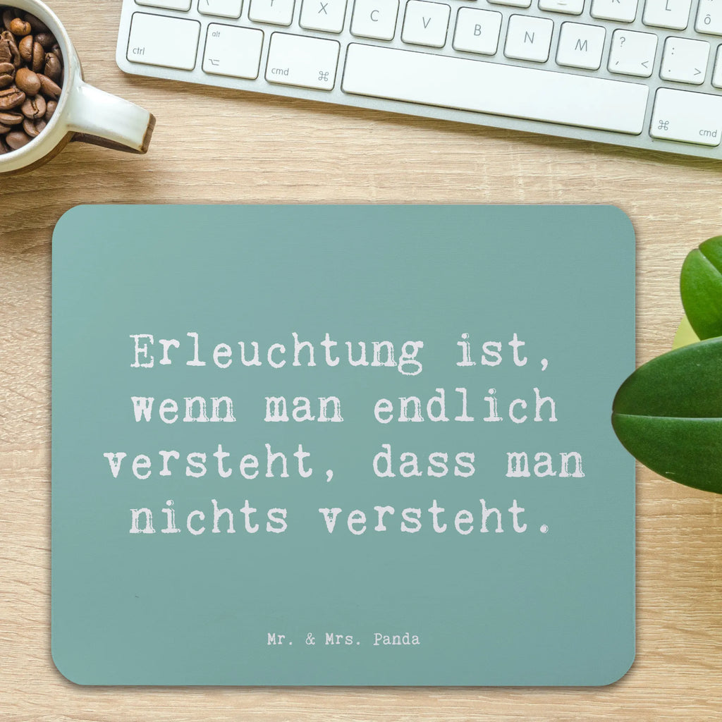 Mouse mat Saying Erleuchtung ist, wenn man endlich versteht, dass man nichts versteht. Büroausstattung, PC Zubehör, Computer zubehör, Mauspad Büro, Einzigartiges Mauspad, Designer Mauspad, Mausunterlage, Mauspad, Arbeitszimmer, Mousepad