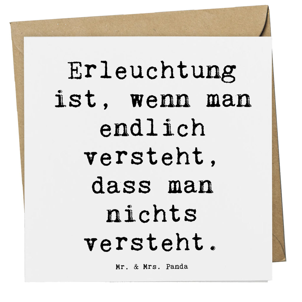 Deluxe Karte Spruch Erleuchtung Weisheit Karte, Hochzeitskarte, Hochwertige Grußkarte, Klappkarte, Einladungskarte, Glückwunschkarte, Grußkarte, Hochwertige Klappkarte, Geburtstagskarte
