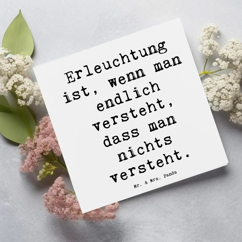 Deluxe Karte Spruch Erleuchtung Weisheit Karte, Hochzeitskarte, Hochwertige Grußkarte, Klappkarte, Einladungskarte, Glückwunschkarte, Grußkarte, Hochwertige Klappkarte, Geburtstagskarte