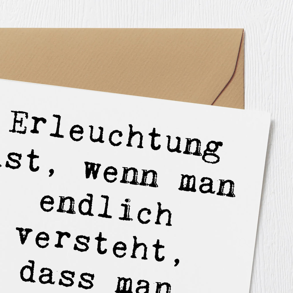 Deluxe Karte Spruch Erleuchtung Weisheit Karte, Hochzeitskarte, Hochwertige Grußkarte, Klappkarte, Einladungskarte, Glückwunschkarte, Grußkarte, Hochwertige Klappkarte, Geburtstagskarte