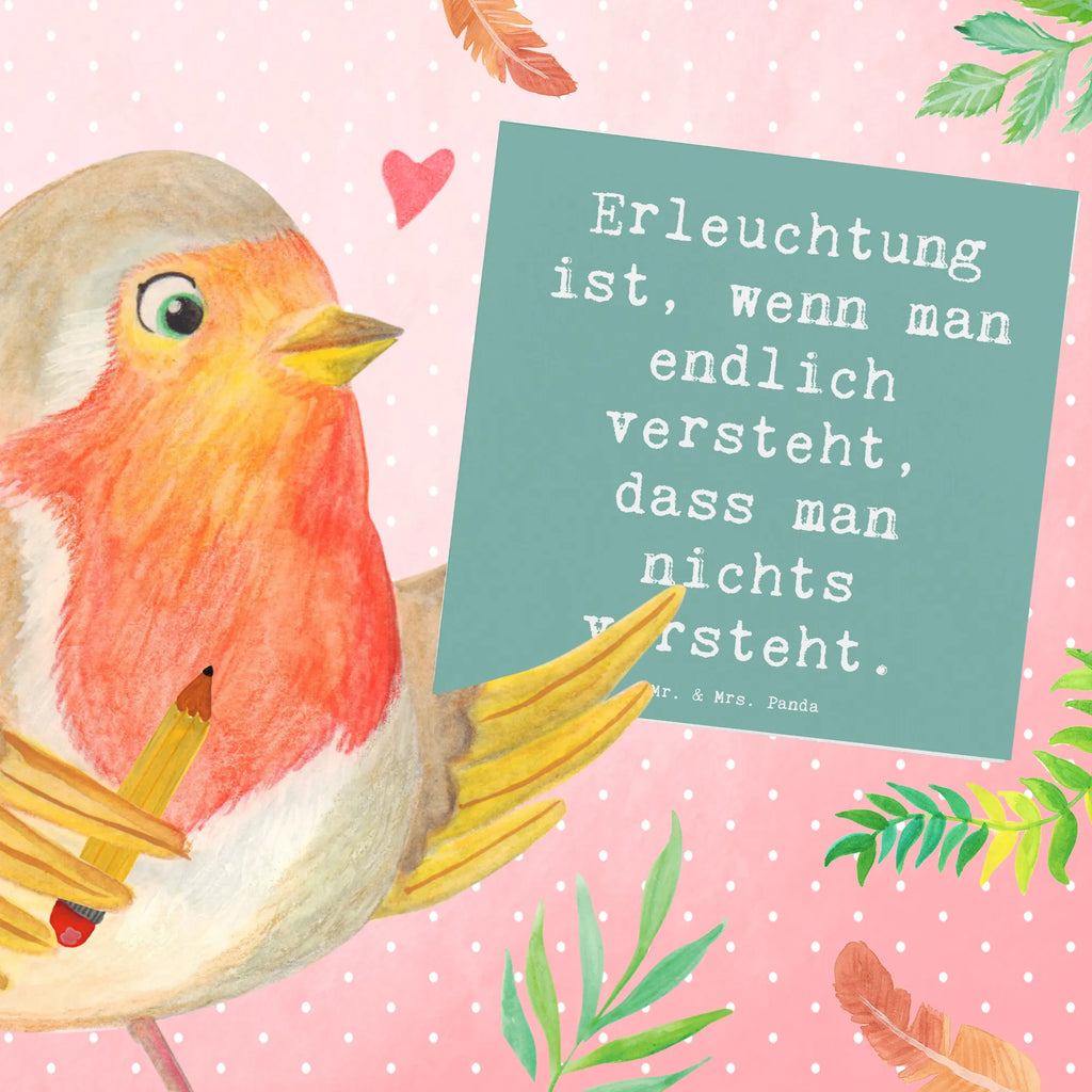 Deluxe Karte Spruch Erleuchtung Weisheit Karte, Hochzeitskarte, Hochwertige Grußkarte, Klappkarte, Einladungskarte, Glückwunschkarte, Grußkarte, Hochwertige Klappkarte, Geburtstagskarte