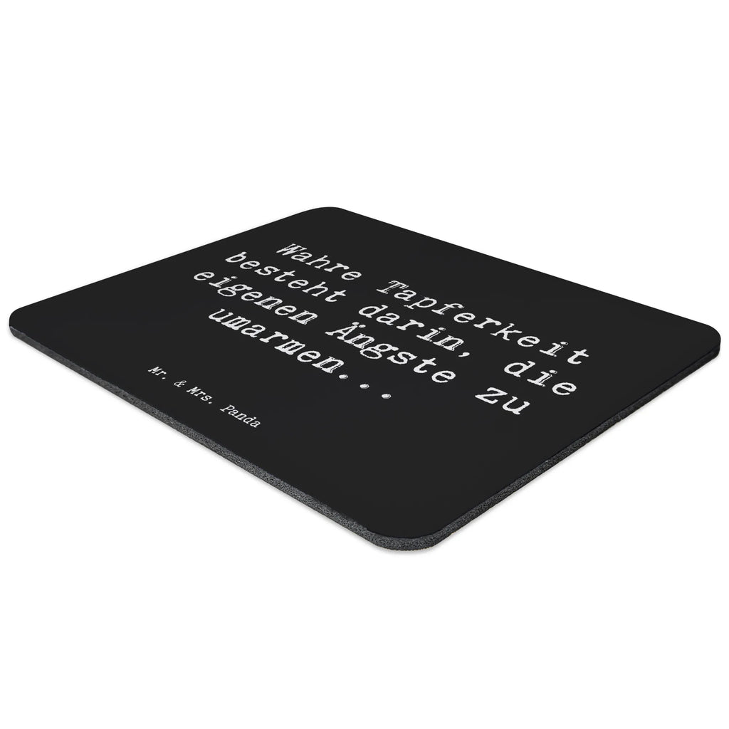 Mouse mat Saying Wahre Tapferkeit besteht darin, die eigenen Ängste zu umarmen... Büroausstattung, Arbeitszimmer, Mauspad, Mauspad Büro, Mausunterlage, Mousepad, Designer Mauspad, Computer zubehör, Einzigartiges Mauspad, PC Zubehör