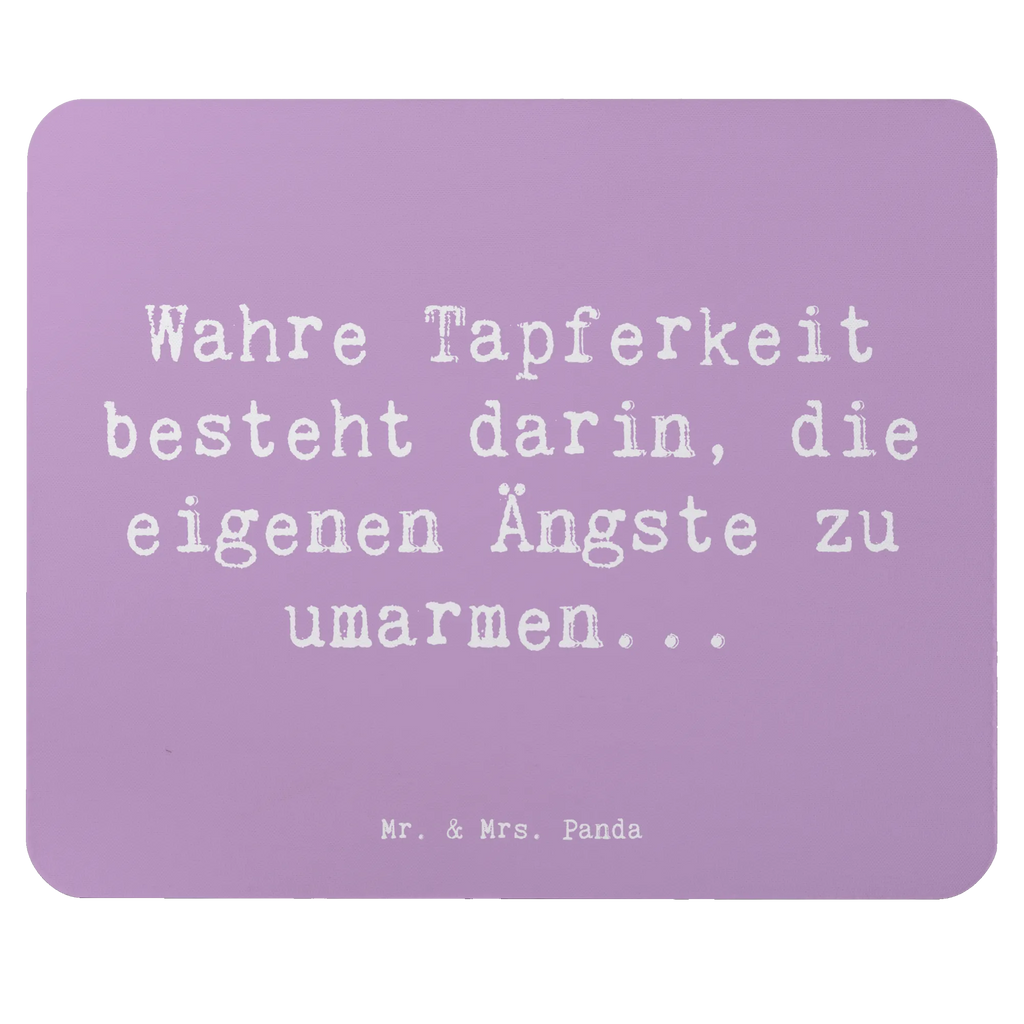 Mouse mat Saying Wahre Tapferkeit besteht darin, die eigenen Ängste zu umarmen... Büroausstattung, Arbeitszimmer, Mauspad, Mauspad Büro, Mausunterlage, Mousepad, Designer Mauspad, Computer zubehör, Einzigartiges Mauspad, PC Zubehör