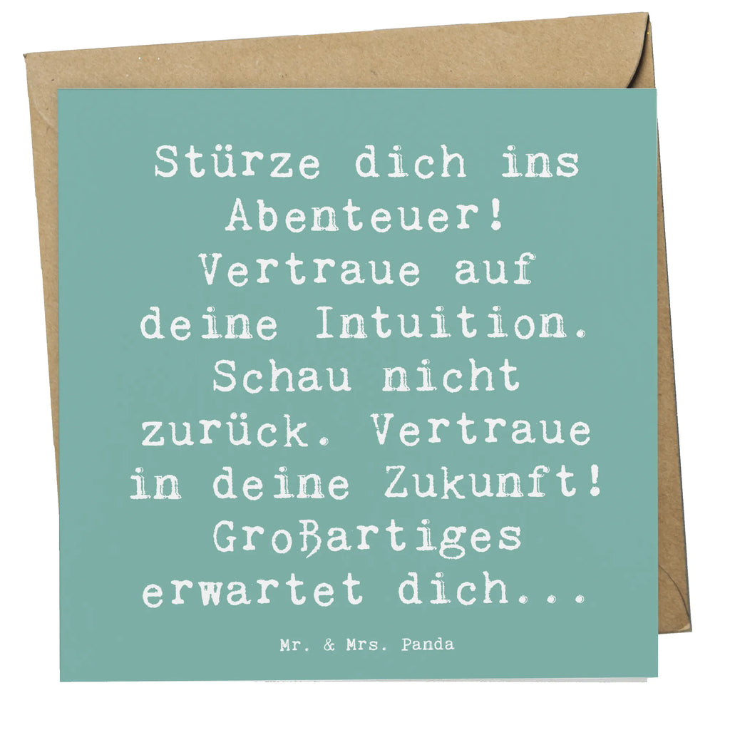 Deluxe Karte Spruch Tapferkeit und Intuition Hochzeitskarte, Karte, Hochwertige Klappkarte, Geburtstagskarte, Hochwertige Grußkarte, Klappkarte, Einladungskarte, Grußkarte, Glückwunschkarte