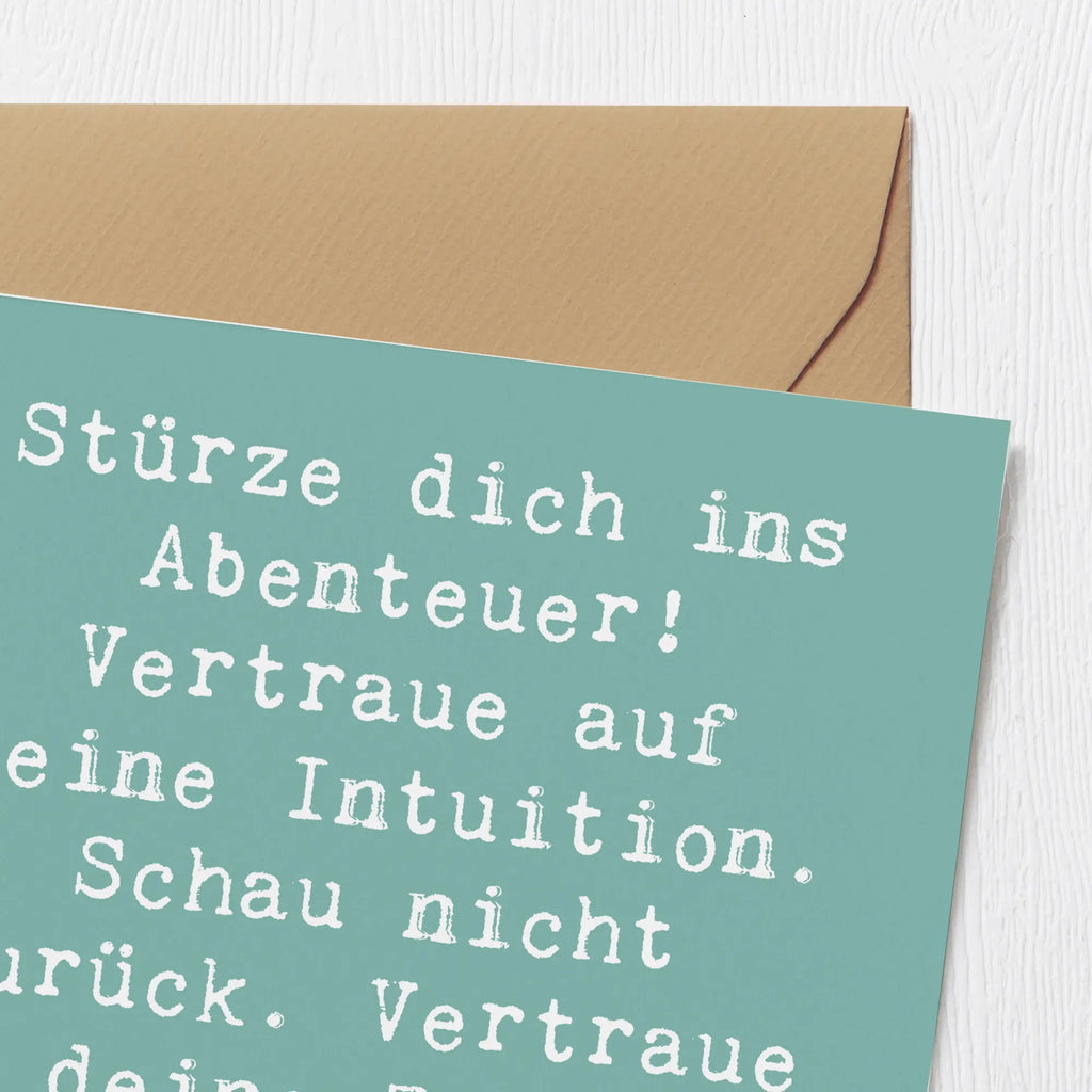 Deluxe Karte Spruch Tapferkeit und Intuition Hochzeitskarte, Karte, Hochwertige Klappkarte, Geburtstagskarte, Hochwertige Grußkarte, Klappkarte, Einladungskarte, Grußkarte, Glückwunschkarte
