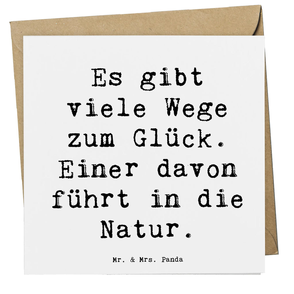 Deluxe Card Saying Es gibt viele Wege zum Glück. Einer davon führt in die Natur. Karte, Hochwertige Klappkarte, Geburtstagskarte, Grußkarte, Hochwertige Grußkarte, Einladungskarte, Glückwunschkarte, Hochzeitskarte, Klappkarte