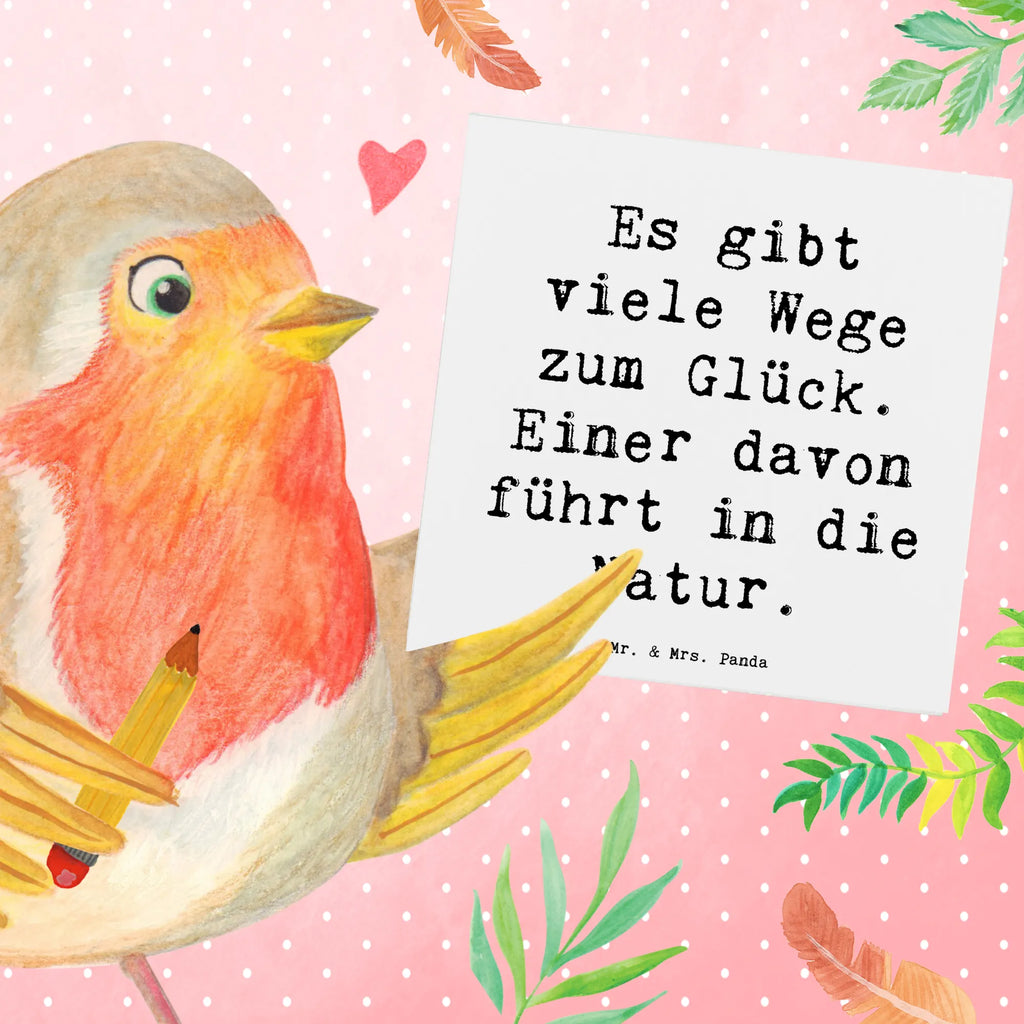 Deluxe Card Saying Es gibt viele Wege zum Glück. Einer davon führt in die Natur. Karte, Hochwertige Klappkarte, Geburtstagskarte, Grußkarte, Hochwertige Grußkarte, Einladungskarte, Glückwunschkarte, Hochzeitskarte, Klappkarte