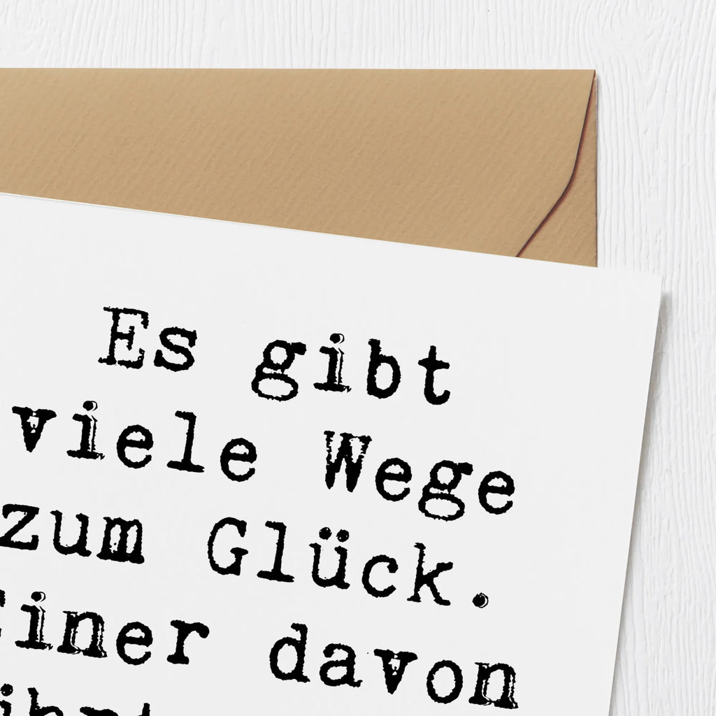 Deluxe Card Saying Es gibt viele Wege zum Glück. Einer davon führt in die Natur. Karte, Hochwertige Klappkarte, Geburtstagskarte, Grußkarte, Hochwertige Grußkarte, Einladungskarte, Glückwunschkarte, Hochzeitskarte, Klappkarte