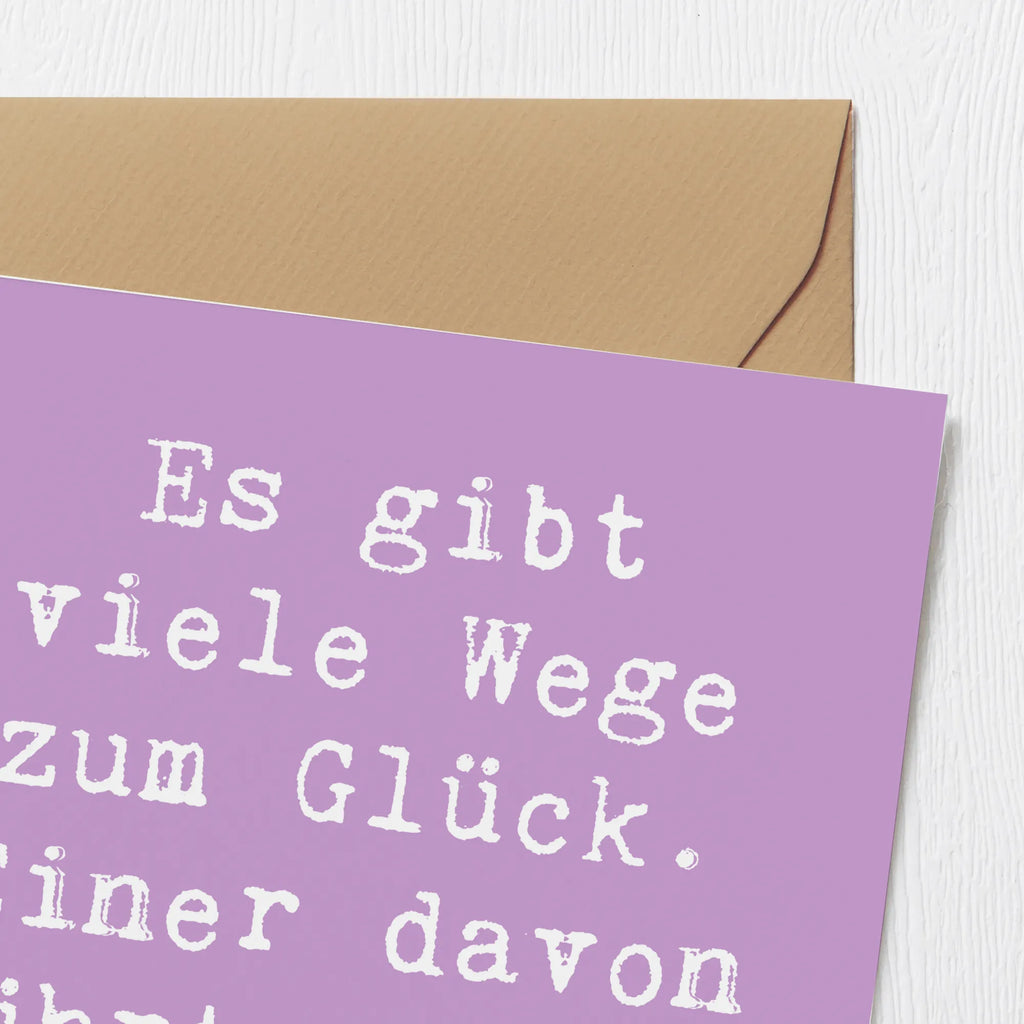 Deluxe Card Saying Es gibt viele Wege zum Glück. Einer davon führt in die Natur. Karte, Hochwertige Klappkarte, Geburtstagskarte, Grußkarte, Hochwertige Grußkarte, Einladungskarte, Glückwunschkarte, Hochzeitskarte, Klappkarte