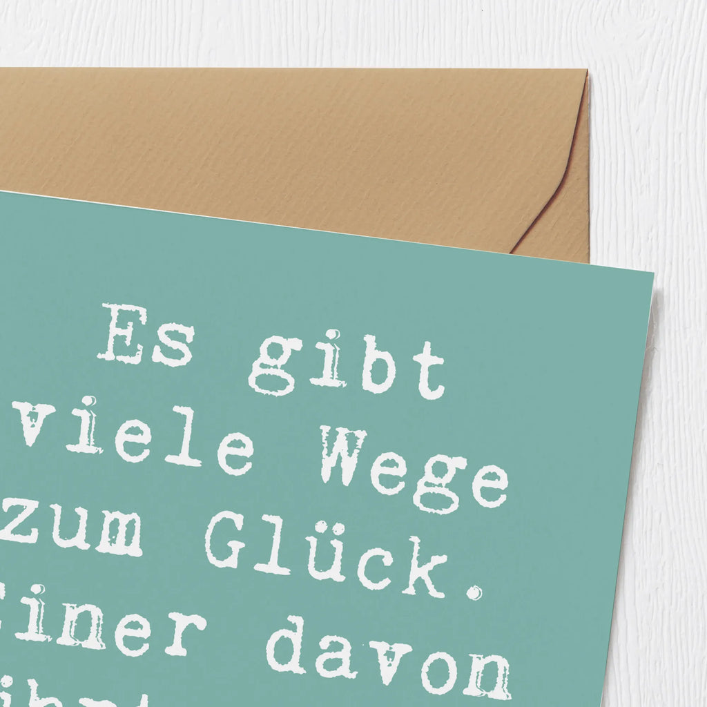 Deluxe Card Saying Es gibt viele Wege zum Glück. Einer davon führt in die Natur. Karte, Hochwertige Klappkarte, Geburtstagskarte, Grußkarte, Hochwertige Grußkarte, Einladungskarte, Glückwunschkarte, Hochzeitskarte, Klappkarte