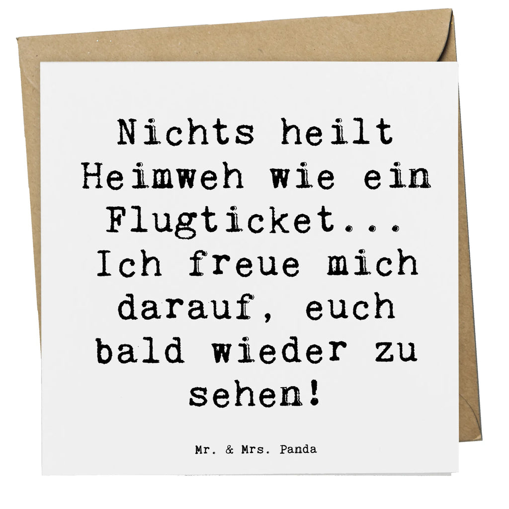 Deluxe Karte Spruch Heimweh Ticket Hochzeitskarte, Hochwertige Grußkarte, Einladungskarte, Geburtstagskarte, Grußkarte, Klappkarte, Glückwunschkarte, Karte, Hochwertige Klappkarte