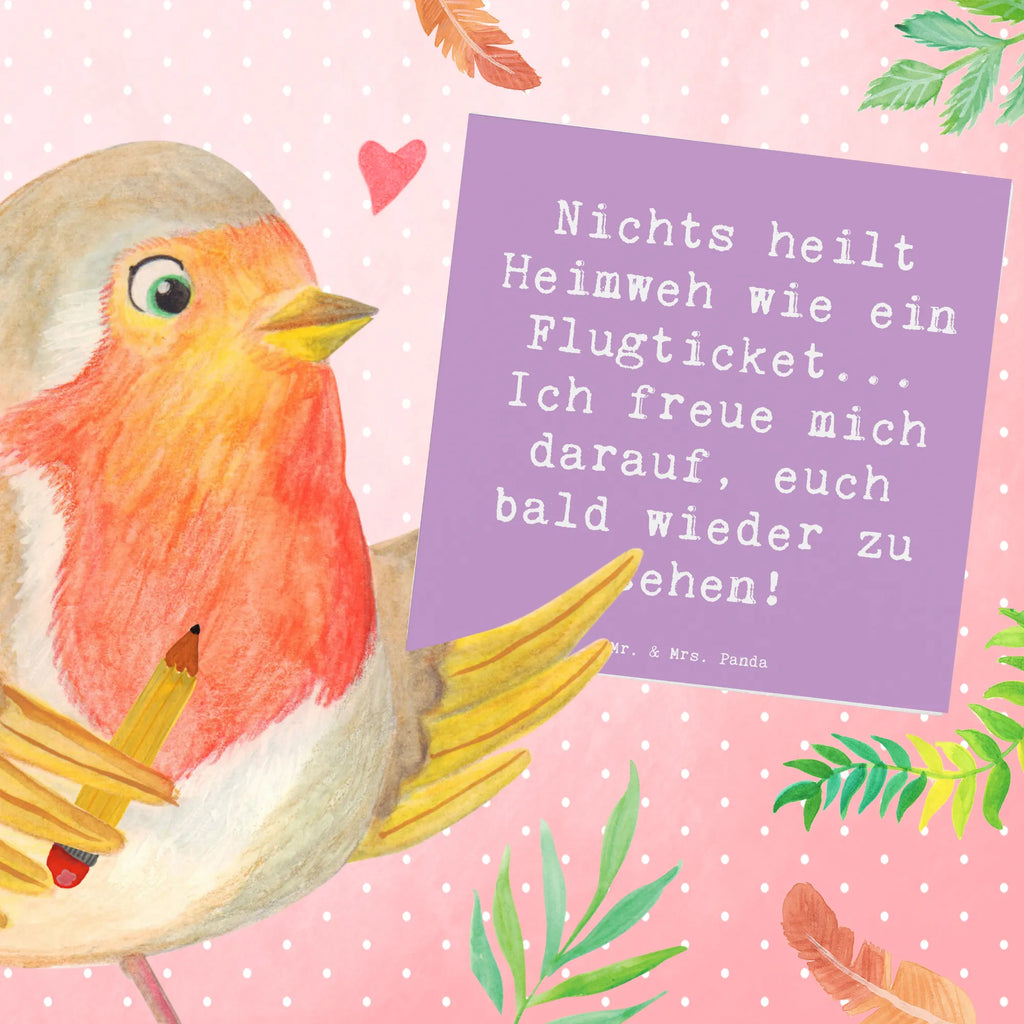Deluxe Karte Spruch Heimweh Ticket Hochzeitskarte, Hochwertige Grußkarte, Einladungskarte, Geburtstagskarte, Grußkarte, Klappkarte, Glückwunschkarte, Karte, Hochwertige Klappkarte
