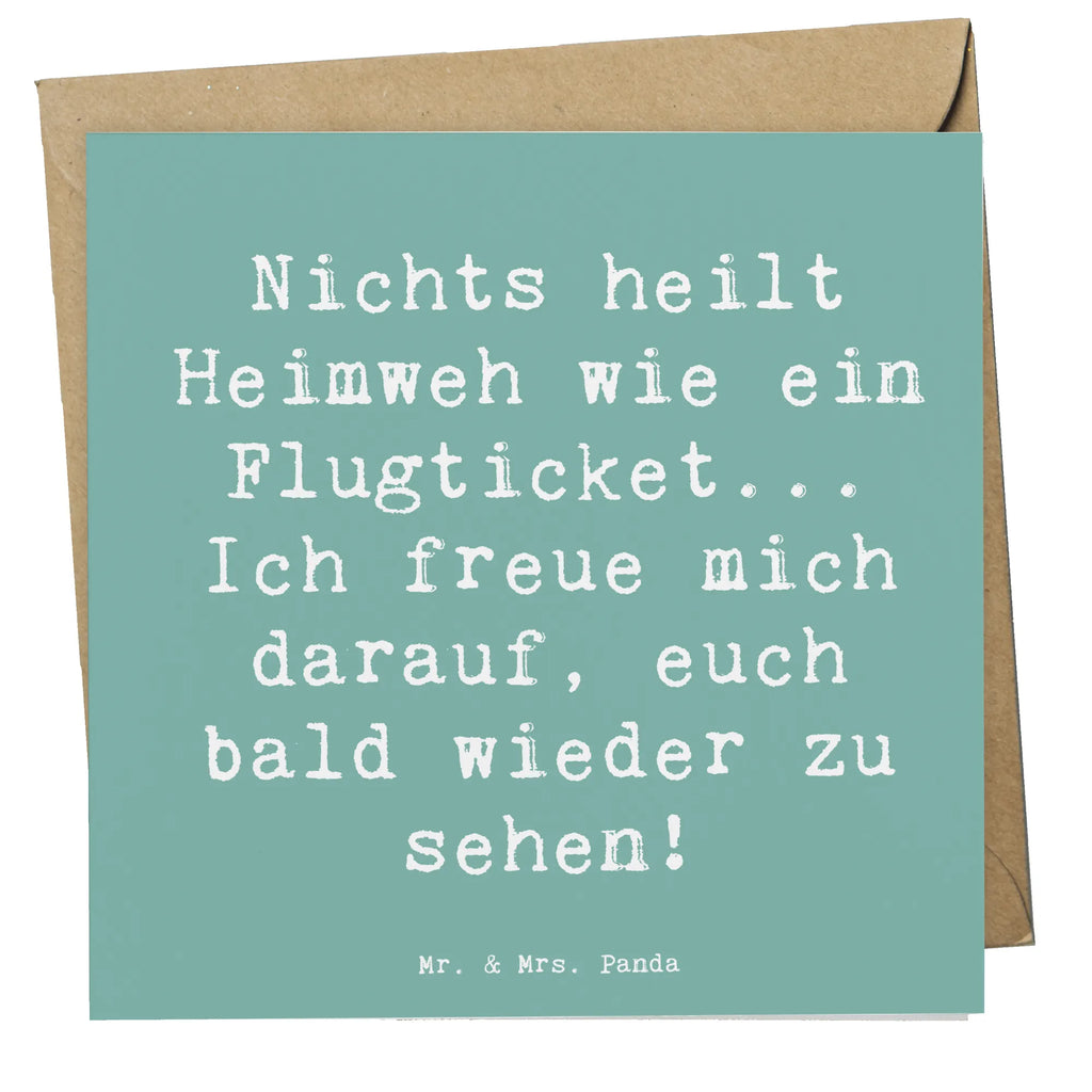 Deluxe Karte Spruch Heimweh Ticket Hochzeitskarte, Hochwertige Grußkarte, Einladungskarte, Geburtstagskarte, Grußkarte, Klappkarte, Glückwunschkarte, Karte, Hochwertige Klappkarte