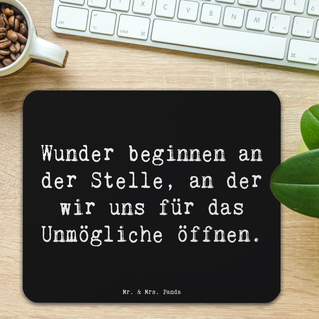 Mauspad Spruch Wunder beginnen Mauspad, Arbeitszimmer, Mousepad, Designer Mauspad, Büroausstattung, PC Zubehör, Einzigartiges Mauspad, Mauspad Büro, Computer zubehör, Mausunterlage