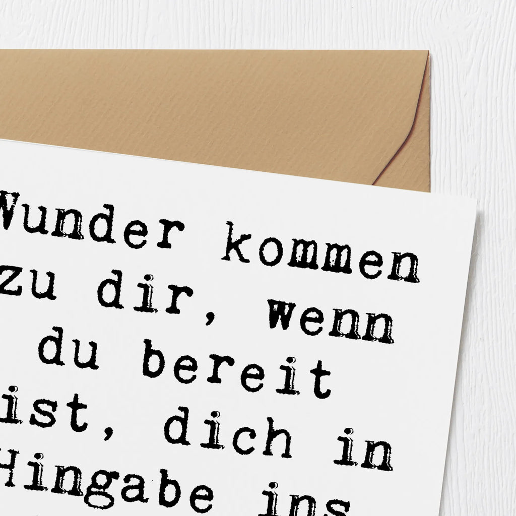 Deluxe Karte Spruch Wunder Hingabe Grußkarte, Hochwertige Grußkarte, Geburtstagskarte, Karte, Hochwertige Klappkarte, Klappkarte, Glückwunschkarte, Hochzeitskarte, Einladungskarte