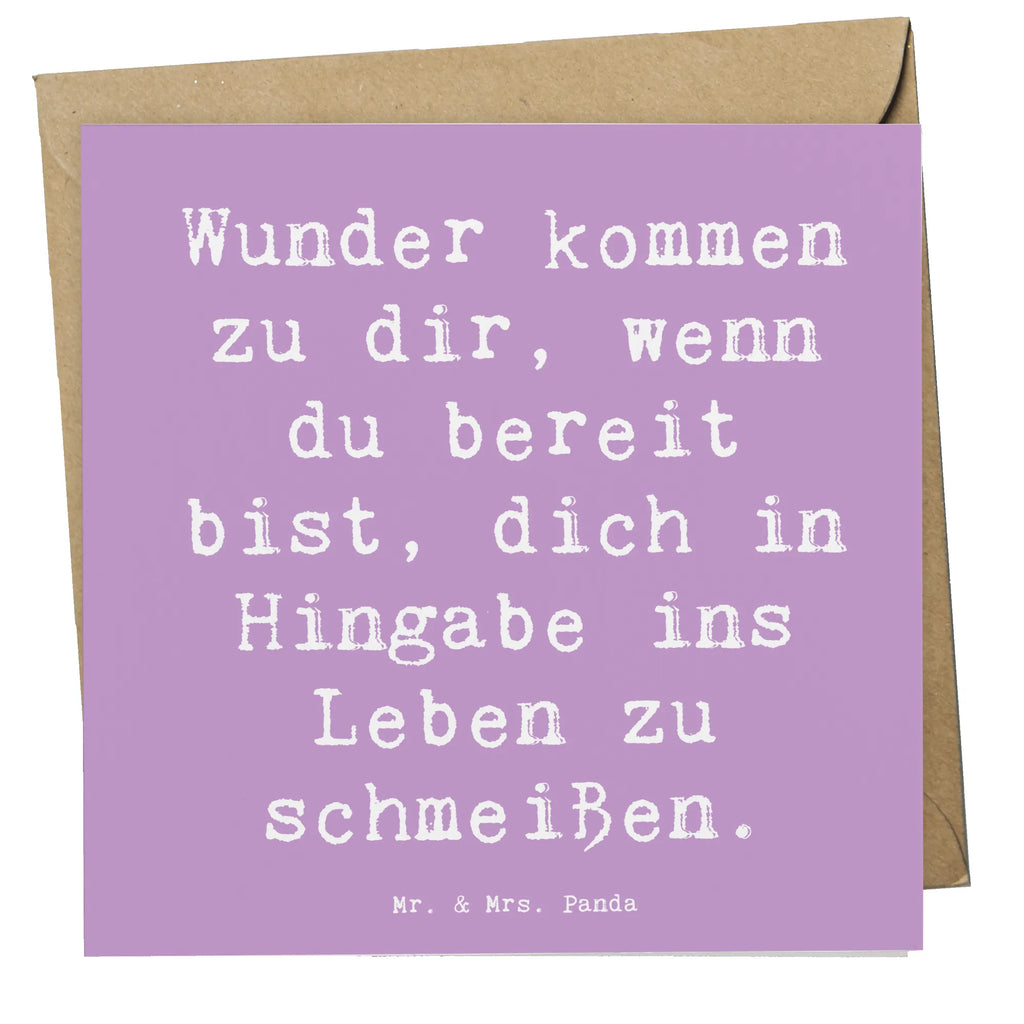 Deluxe Karte Spruch Wunder Hingabe Grußkarte, Hochwertige Grußkarte, Geburtstagskarte, Karte, Hochwertige Klappkarte, Klappkarte, Glückwunschkarte, Hochzeitskarte, Einladungskarte