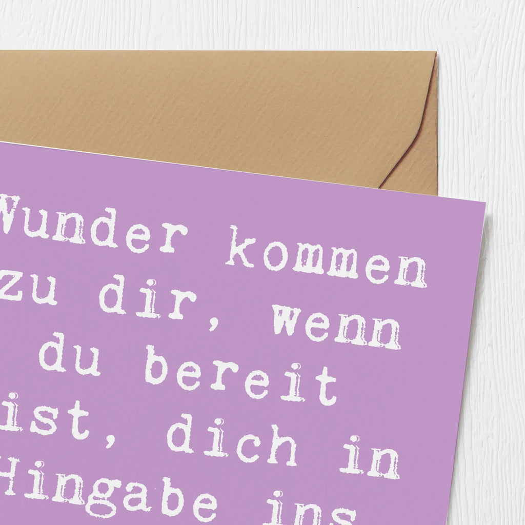 Deluxe Karte Spruch Wunder Hingabe Grußkarte, Hochwertige Grußkarte, Geburtstagskarte, Karte, Hochwertige Klappkarte, Klappkarte, Glückwunschkarte, Hochzeitskarte, Einladungskarte