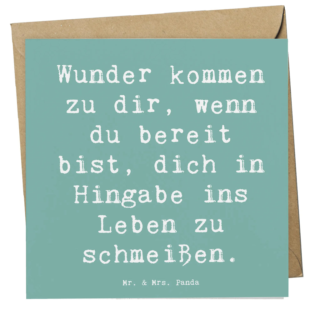 Deluxe Karte Spruch Wunder Hingabe Grußkarte, Hochwertige Grußkarte, Geburtstagskarte, Karte, Hochwertige Klappkarte, Klappkarte, Glückwunschkarte, Hochzeitskarte, Einladungskarte