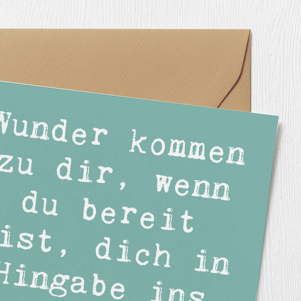 Deluxe Karte Spruch Wunder Hingabe Grußkarte, Hochwertige Grußkarte, Geburtstagskarte, Karte, Hochwertige Klappkarte, Klappkarte, Glückwunschkarte, Hochzeitskarte, Einladungskarte