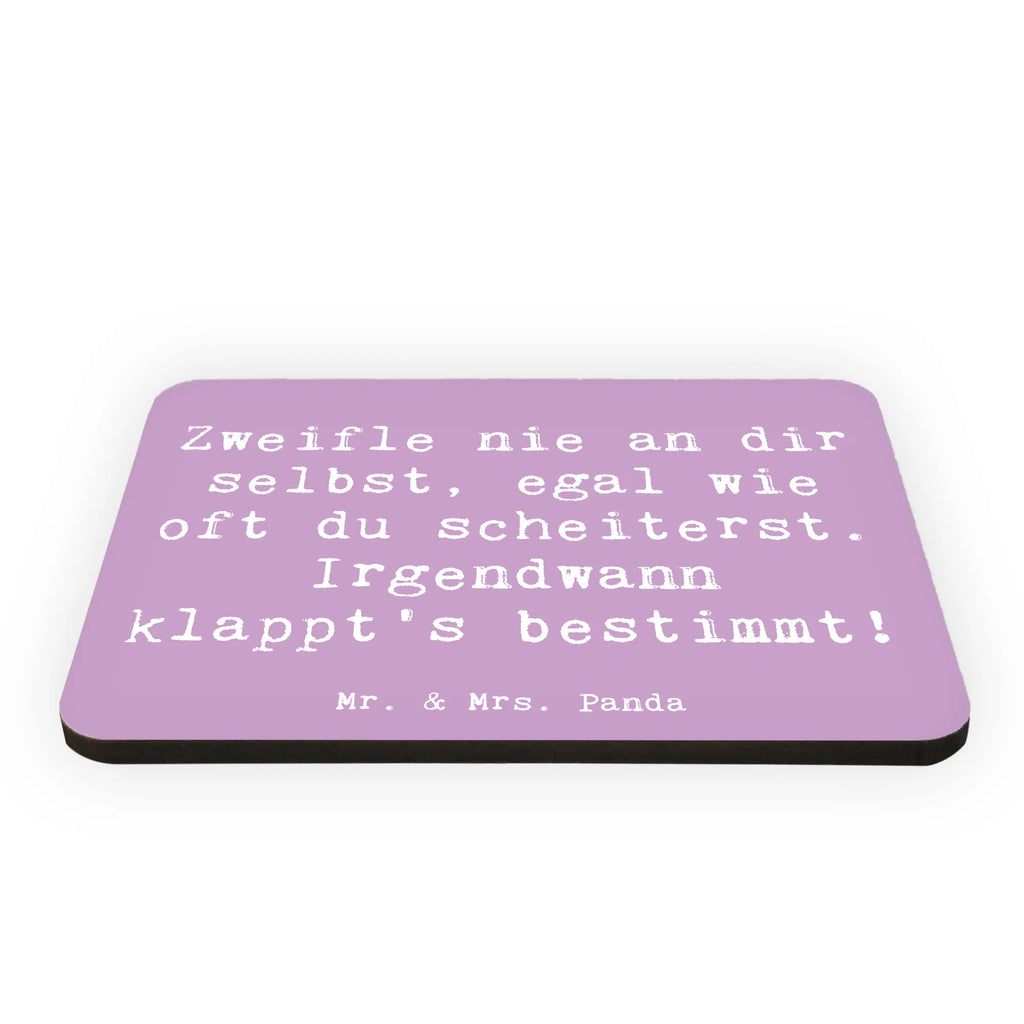 Magnet Saying Zweifle nie an dir selbst, egal wie oft du scheiterst. Irgendwann klappt's bestimmt! Kühlschrankmagnet, Motivmagnete, Kühlschrank Dekoration, Pinnwandmagnet, Whiteboard Magnet, Dekomagnet, Souvenir Magnet, Notiz Magnet