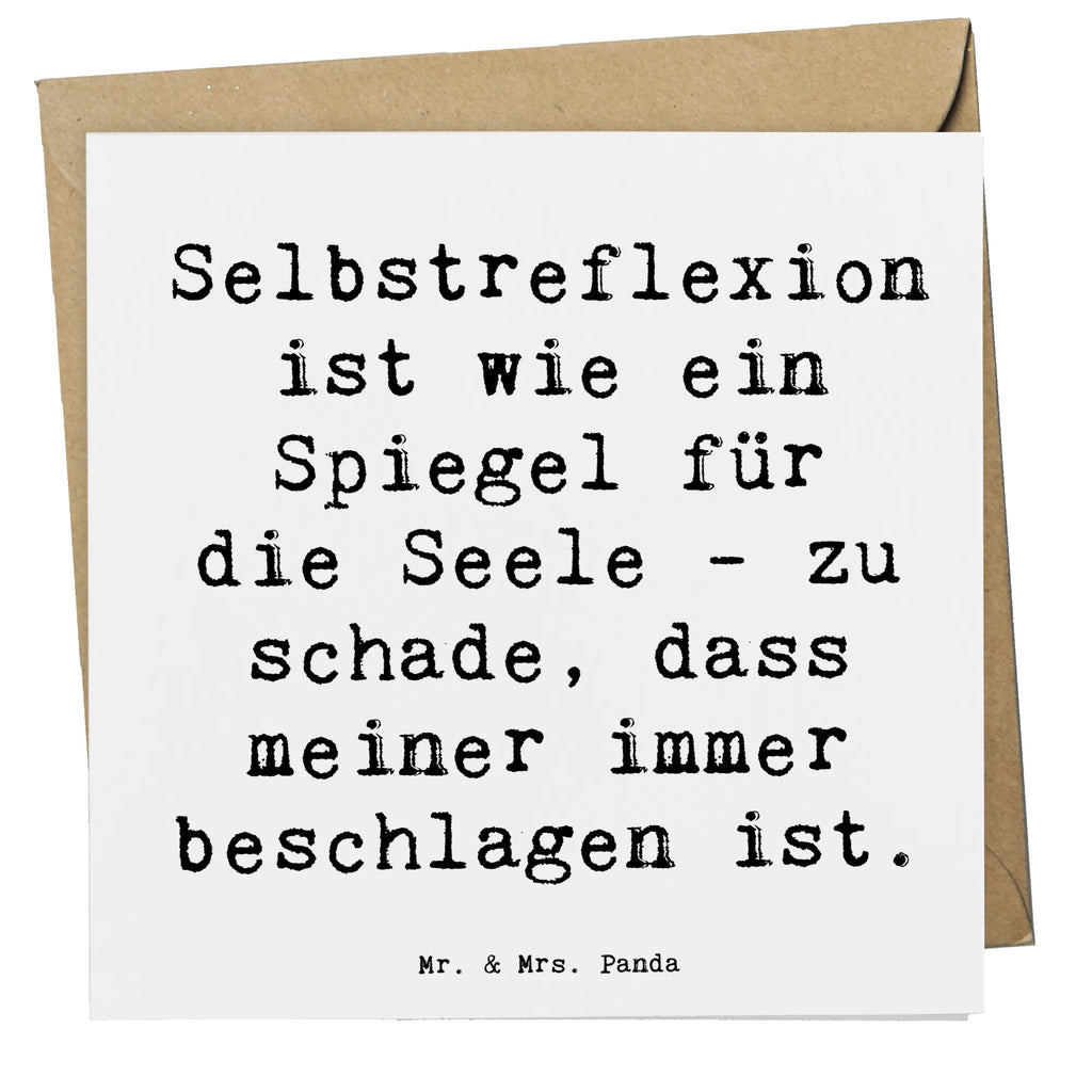 Deluxe Card Saying Selbstreflexion ist wie ein Spiegel für die Seele - zu schade, dass meiner immer beschlagen ist. Karte, Einladungskarte, Klappkarte, Hochwertige Klappkarte, Grußkarte, Hochwertige Grußkarte, Hochzeitskarte, Geburtstagskarte, Glückwunschkarte