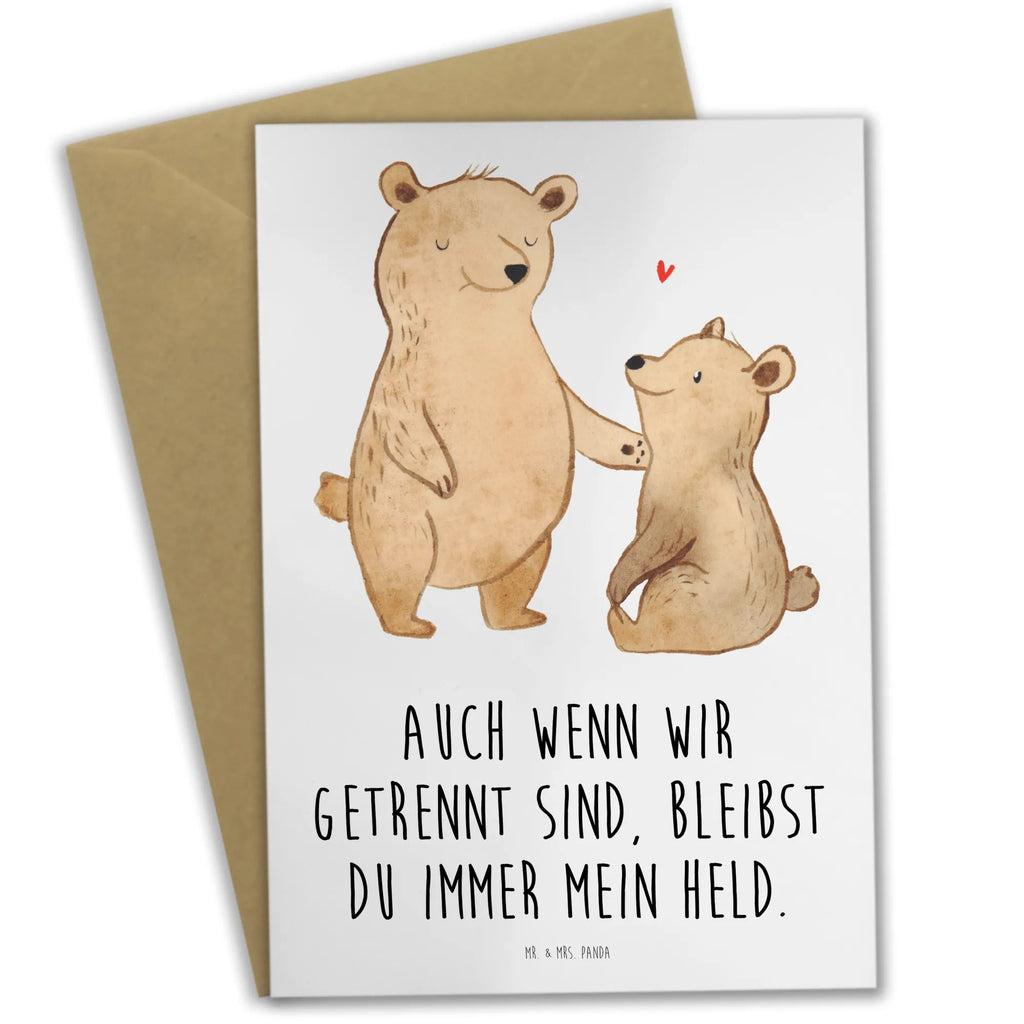 Greetings card Auch wenn wir getrennt sind, bleibst du immer mein Held. Glückwunschkarte, Hochzeitskarte, Karte, Grußkarte, Geburtstagskarte, Klappkarte, Ansichtskarten, Einladungskarte