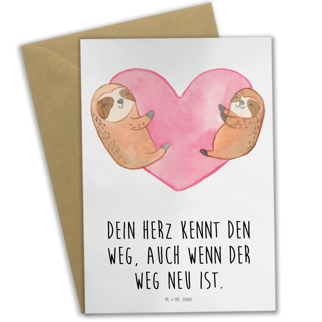Greetings card Dein Herz kennt den Weg, auch wenn der Weg neu ist. Hochzeitskarte, Einladungskarte, Klappkarte, Grußkarte, Geburtstagskarte, Ansichtskarten, Karte, Glückwunschkarte