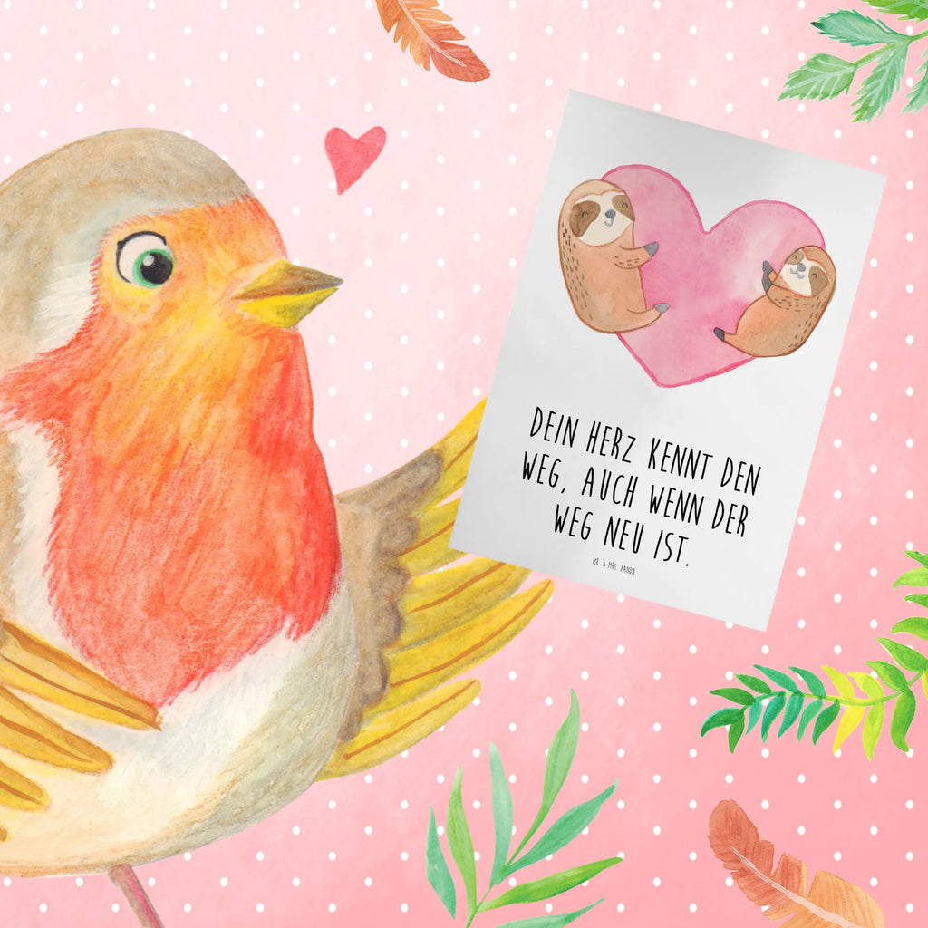 Greetings card Dein Herz kennt den Weg, auch wenn der Weg neu ist. Hochzeitskarte, Einladungskarte, Klappkarte, Grußkarte, Geburtstagskarte, Ansichtskarten, Karte, Glückwunschkarte