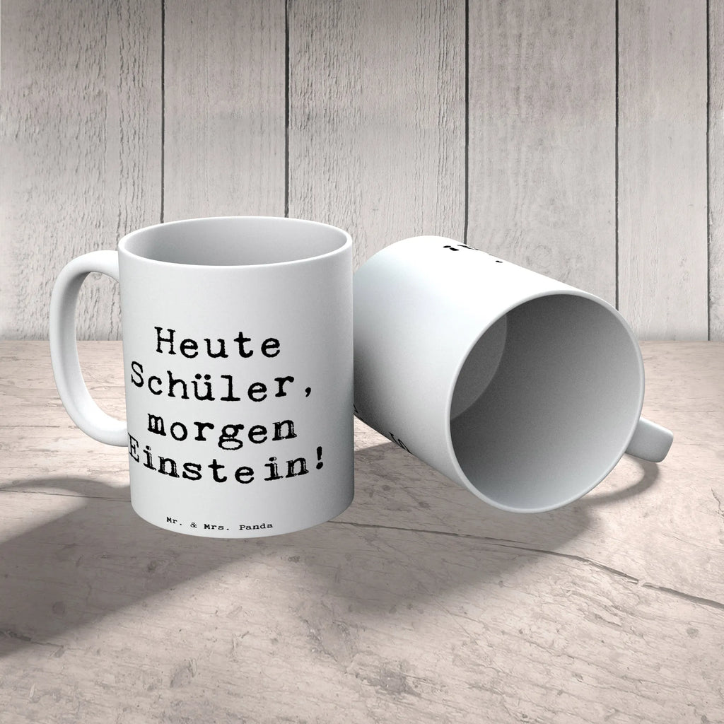 Mug Saying Heute Schüler, morgen Einstein! Keramiktasse, Porzellantasse, Tasse, Geschenktasse, Bürotasse, Tasse mit Zitaten, Tasse mit Motiven, Kaffeetasse, Teetasse