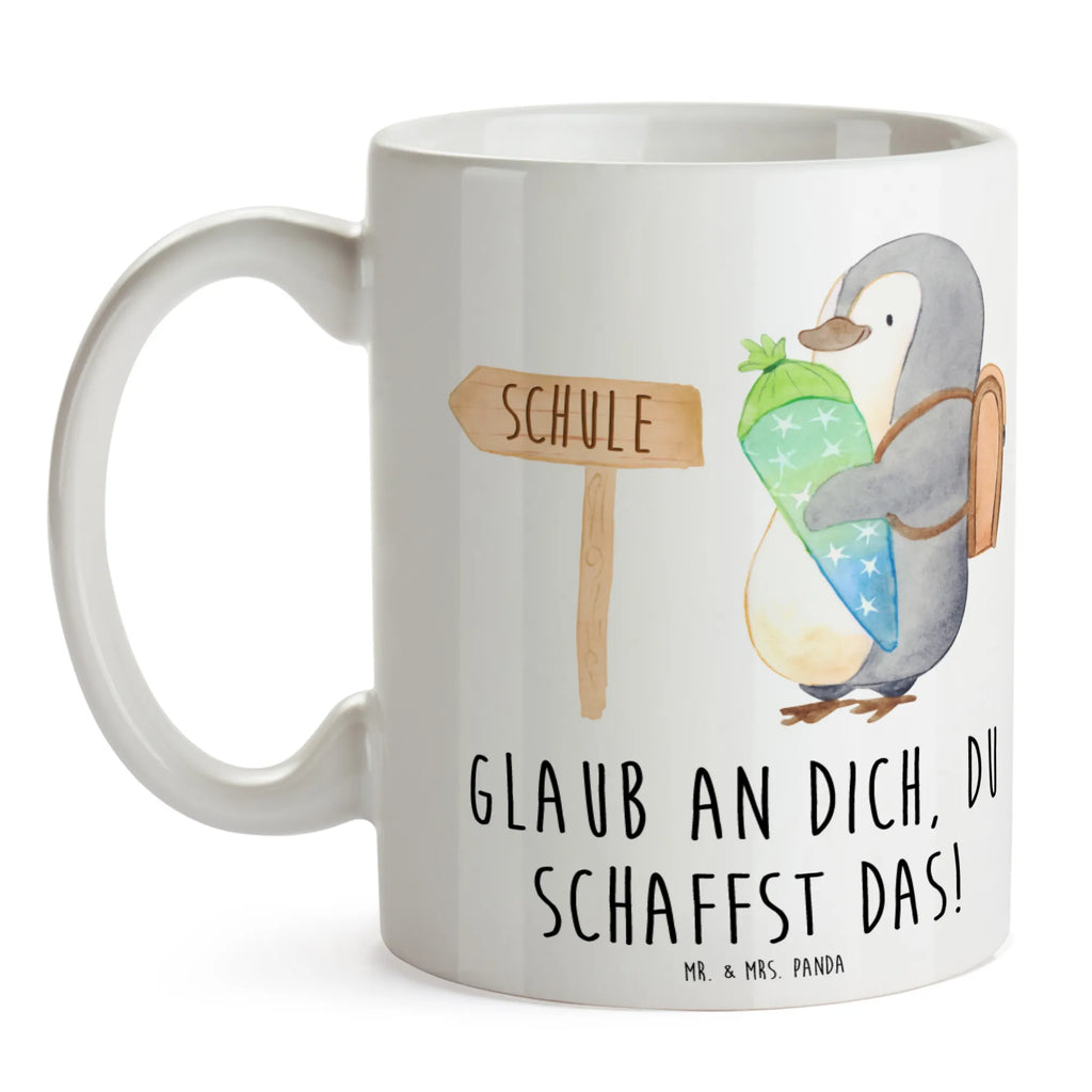 Mug Glaub an dich, du schaffst das! Tasse mit Motiven, Porzellantasse, Tasse, Geschenktasse, Teetasse, Bürotasse, Tasse mit Zitaten, Kaffeetasse, Keramiktasse