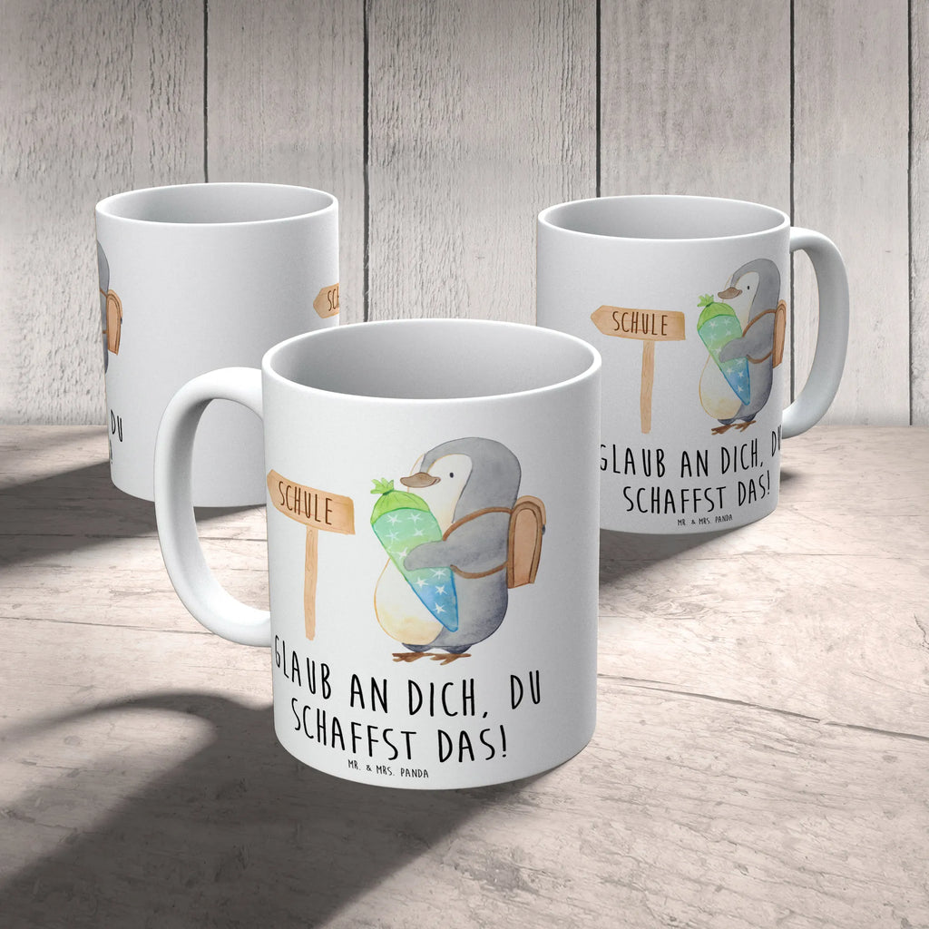 Mug Glaub an dich, du schaffst das! Tasse mit Motiven, Porzellantasse, Tasse, Geschenktasse, Teetasse, Bürotasse, Tasse mit Zitaten, Kaffeetasse, Keramiktasse