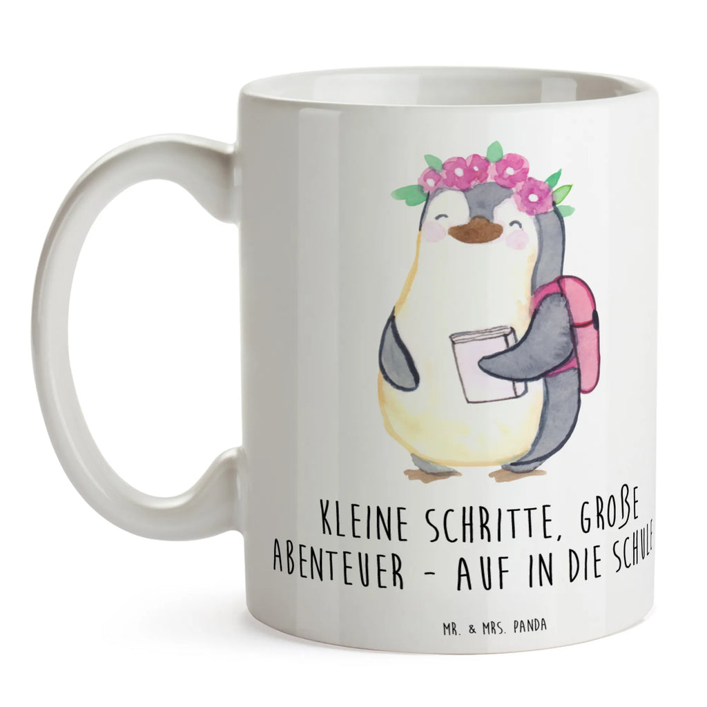 Tasse Schulanfang Abenteuer Kaffeetasse, Geschenktasse, Tasse mit Motiven, Tasse, Tasse mit Zitaten, Teetasse, Porzellantasse, Bürotasse, Keramiktasse, sprüche, zitate, spruch kollektion, inspiration, motivation, lebensweisheiten, geschenkideen, wanddeko, wohnaccessoires, sprüche sammlung, schöne sprüche, glück, liebe, freude, lächeln, alltag verschönern, nachhaltige geschenke, dekoration, kreativ, einzigartig, shopify, mr and mrs panda
