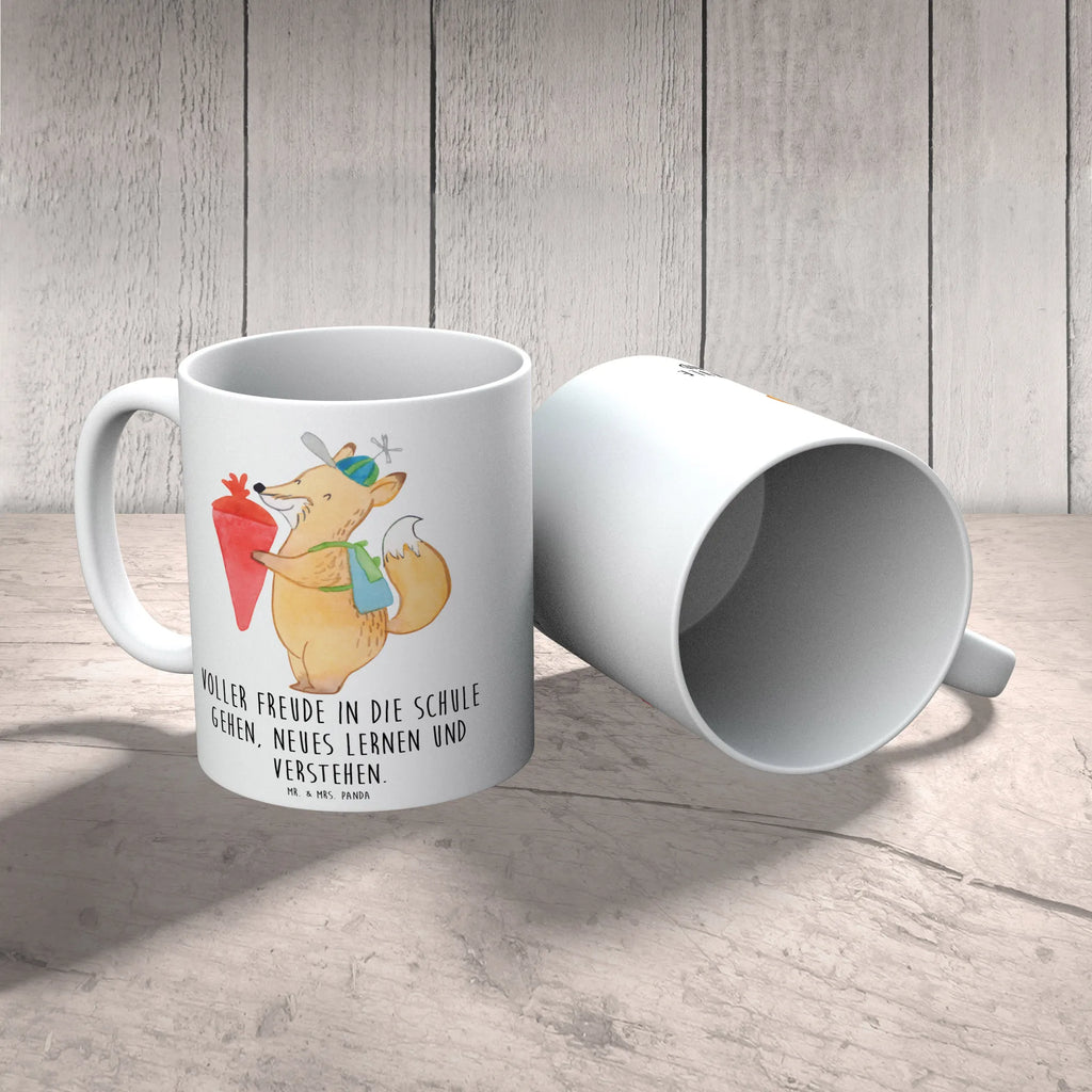 Mug Voller Freude in die Schule gehen, Neues lernen und verstehen. Bürotasse, Keramiktasse, Kaffeetasse, Teetasse, Geschenktasse, Tasse, Tasse mit Zitaten, Porzellantasse, Tasse mit Motiven