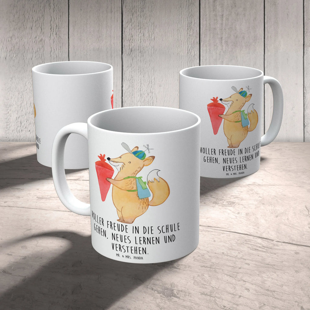 Mug Voller Freude in die Schule gehen, Neues lernen und verstehen. Bürotasse, Keramiktasse, Kaffeetasse, Teetasse, Geschenktasse, Tasse, Tasse mit Zitaten, Porzellantasse, Tasse mit Motiven