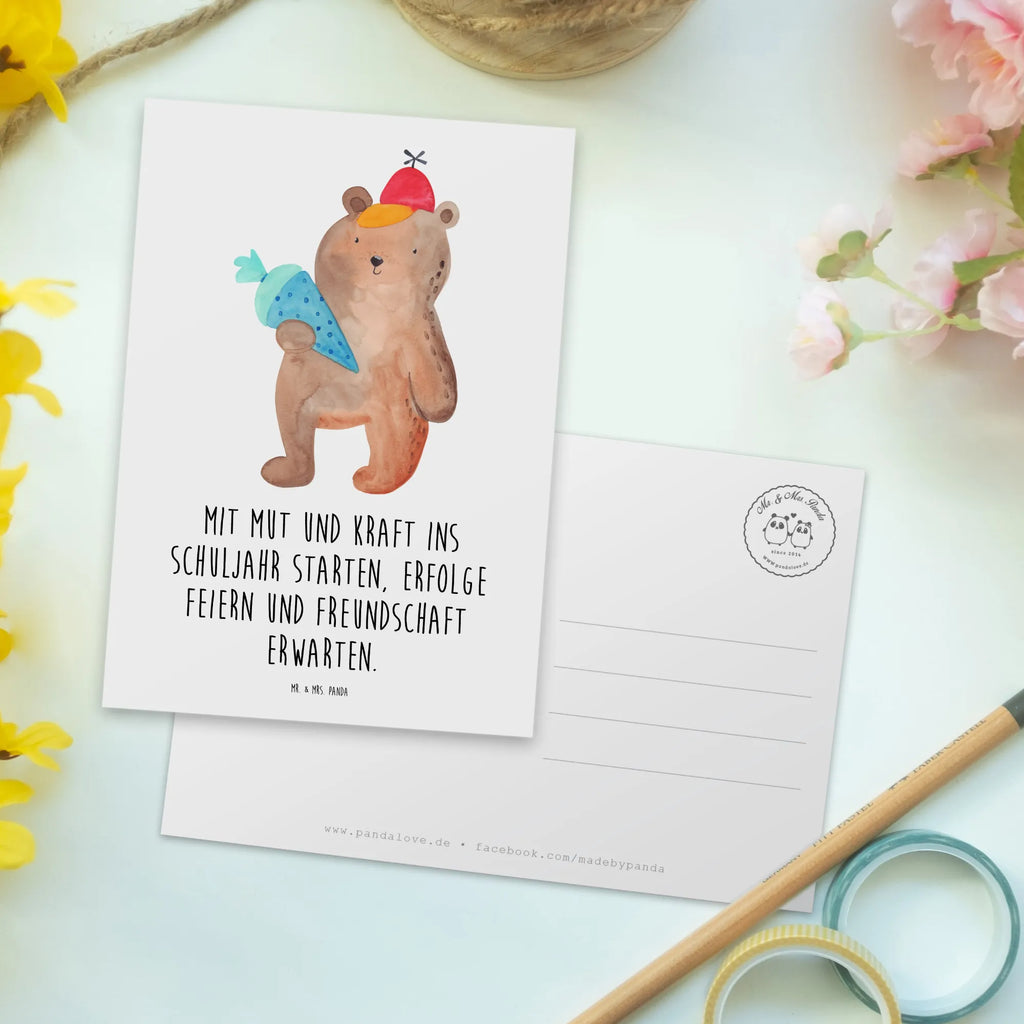 Postcard Mit Mut und Kraft ins Schuljahr starten, Erfolge feiern und Freundschaft erwarten. Dankeskarte, Ansichtskarten, Geburtstagskarte, Geschenkkarte, Ansichtskarte, Postkarte, Karte, Einladung Geburtstag, Grußkarte, Einladungskarten Geburtstag, Einladungskarte, Einladung