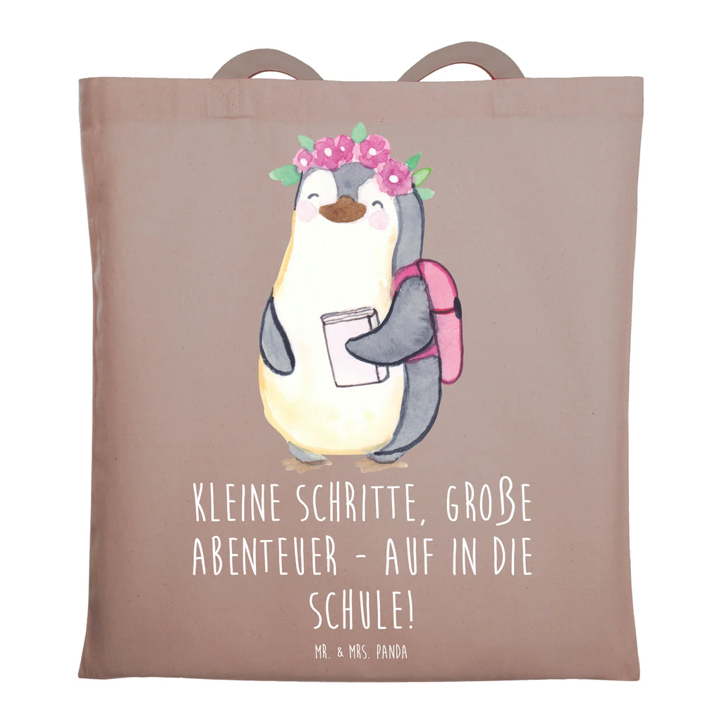 Tote bag Kleine Schritte, große Abenteuer - auf in die Schule! Shopper, Umhängetasche, Einkaufstasche, Strandtasche, Beuteltasche, Tasche, Jutetasche, Einkaufstüte, Badetasche, Tragetasche, Beutel, Stoffbeutel, Laptoptasche, Schultertasche, Stofftasche, Jutebeutel