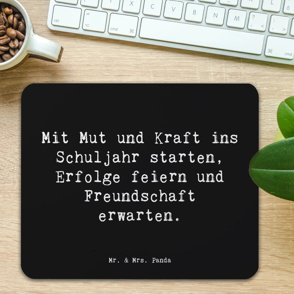 Mouse mat Saying Mit Mut und Kraft ins Schuljahr starten, Erfolge feiern und Freundschaft erwarten. Büroausstattung, Mousepad, Mauspad Büro, Designer Mauspad, Mausunterlage, PC Zubehör, Arbeitszimmer, Computer zubehör, Einzigartiges Mauspad, Mauspad