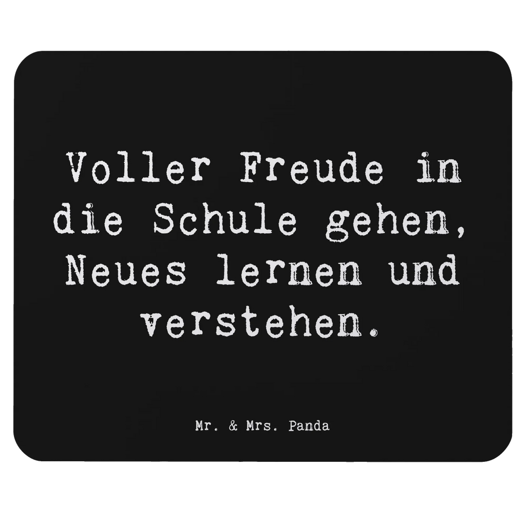 Mouse mat Saying Voller Freude in die Schule gehen, Neues lernen und verstehen. Computer zubehör, Büroausstattung, Einzigartiges Mauspad, Arbeitszimmer, PC Zubehör, Mauspad Büro, Mauspad, Designer Mauspad, Mausunterlage, Mousepad