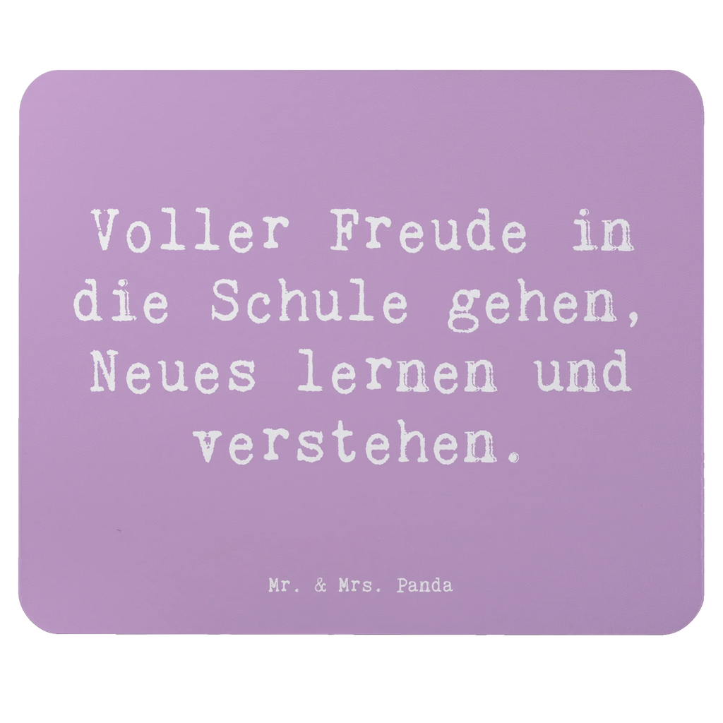Mouse mat Saying Voller Freude in die Schule gehen, Neues lernen und verstehen. Computer zubehör, Büroausstattung, Einzigartiges Mauspad, Arbeitszimmer, PC Zubehör, Mauspad Büro, Mauspad, Designer Mauspad, Mausunterlage, Mousepad