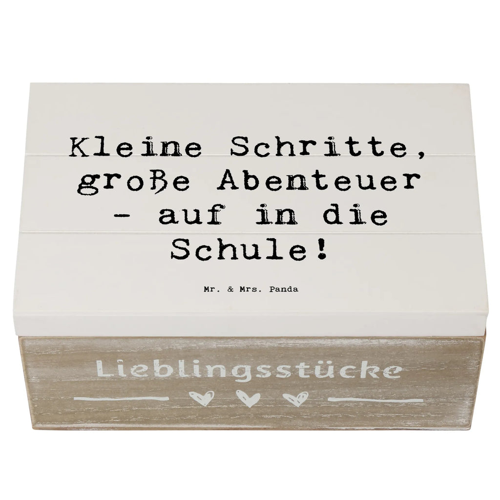 Holzkiste Spruch Schulanfang Abenteuer Erinnerungskiste, XXL, Schatzkiste, Truhe, Holzkiste, Schatulle, Geschenkbox, Dekokiste, Aufbewahrungsbox, Erinnerungsbox, Geschenkdose, Kiste