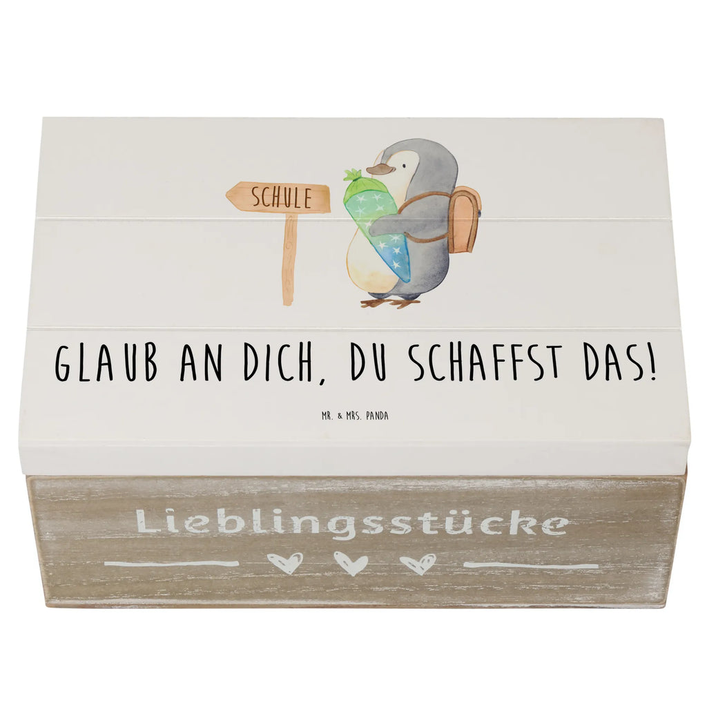 Holzkiste Schulanfang Glaube Geschenkdose, Kiste, Geschenkbox, Dekokiste, Schatzkiste, Truhe, Holzkiste, XXL, Erinnerungsbox, Erinnerungskiste, Aufbewahrungsbox, Schatulle