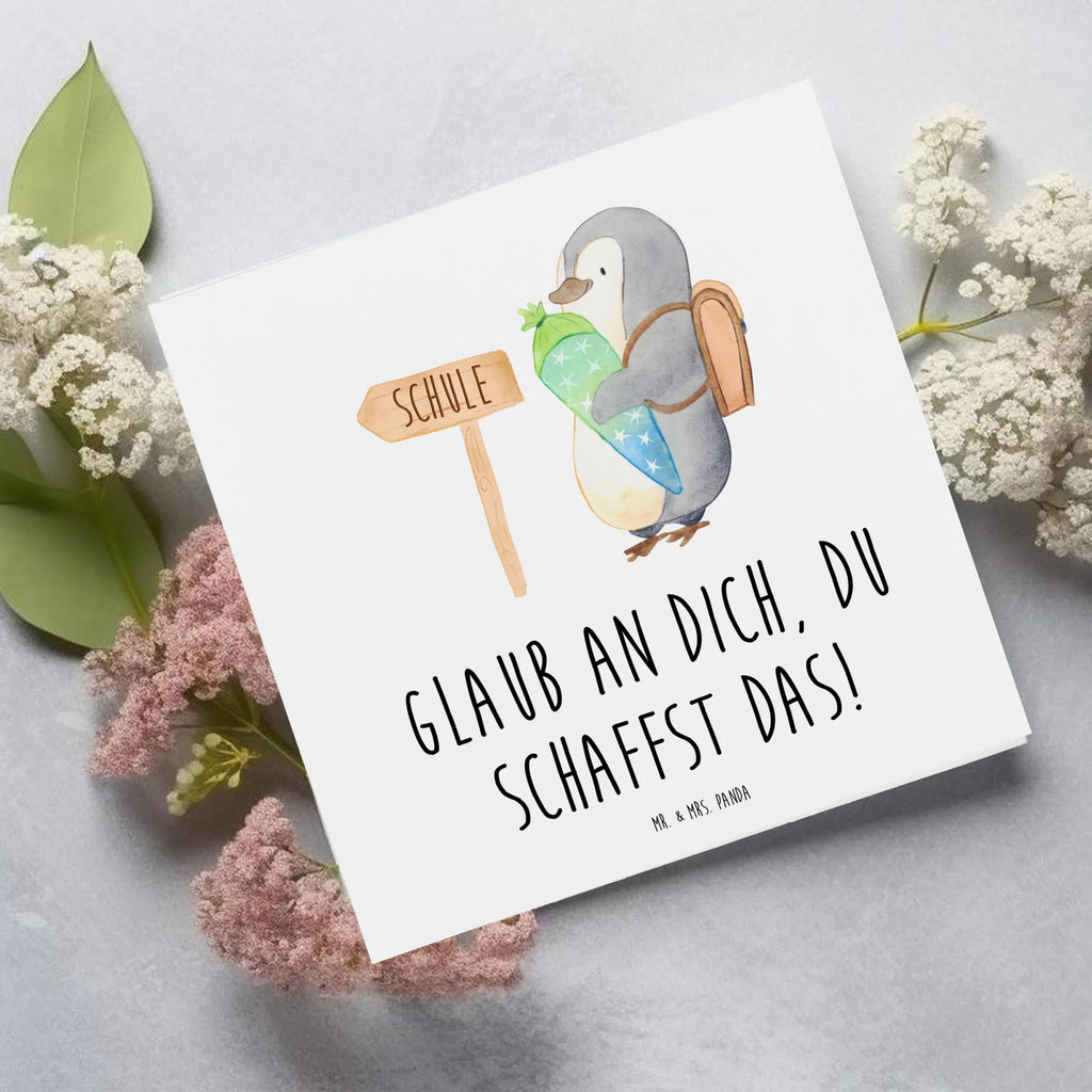 Deluxe Karte Schulanfang Glaube Klappkarte, Karte, Geburtstagskarte, Hochwertige Grußkarte, Hochwertige Klappkarte, Glückwunschkarte, Hochzeitskarte, Grußkarte, Einladungskarte