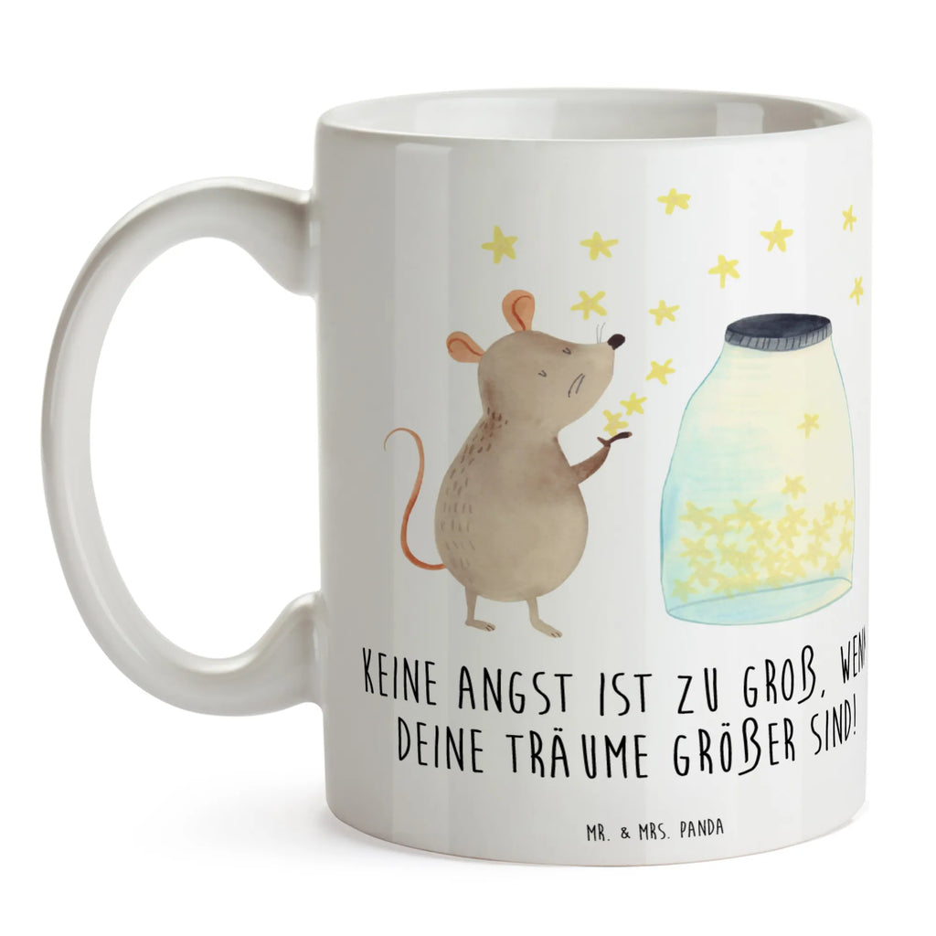 Mug Keine Angst ist zu groß, wenn deine Träume größer sind! Tasse, Geschenktasse, Porzellantasse, Tasse mit Zitaten, Teetasse, Tasse mit Motiven, Kaffeetasse, Bürotasse, Keramiktasse