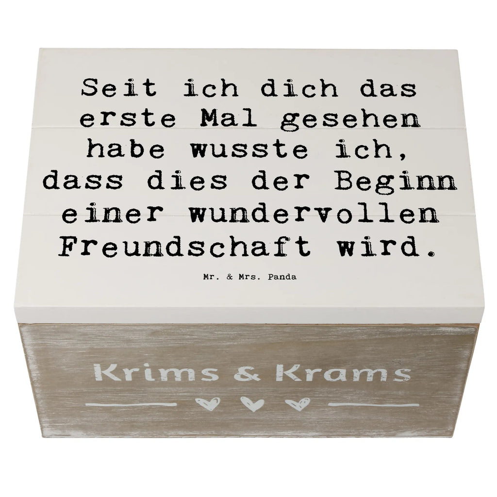 Wooden chest Saying Seit ich dich das erste Mal gesehen habe wusste ich, dass dies der Beginn einer wundervollen Freundschaft wird. Geschenkdose, Dekokiste, Erinnerungsbox, Geschenkbox, Aufbewahrungsbox, XXL, Kiste, Holzkiste, Erinnerungskiste, Schatzkiste, Schatulle, Truhe