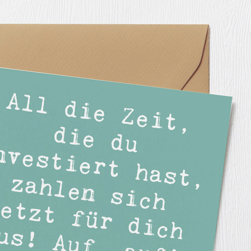 Deluxe Card Saying All die Zeit, die du investiert hast, zahlen sich jetzt für dich aus! Auf, auf! Hol dir den Sieg! Geburtstagskarte, Glückwunschkarte, Karte, Hochwertige Grußkarte, Einladungskarte, Hochwertige Klappkarte, Klappkarte, Grußkarte, Hochzeitskarte