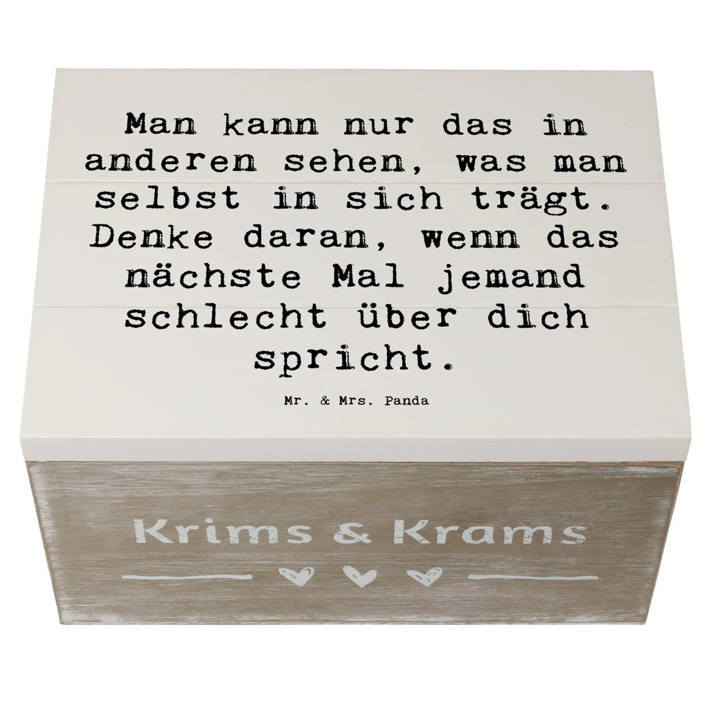 Holzkiste Spruch Mobbing bewältigen Spiegelbild Schatulle, XXL, Erinnerungsbox, Truhe, Schatzkiste, Geschenkbox, Kiste, Aufbewahrungsbox, Holzkiste, Dekokiste, Erinnerungskiste, Geschenkdose